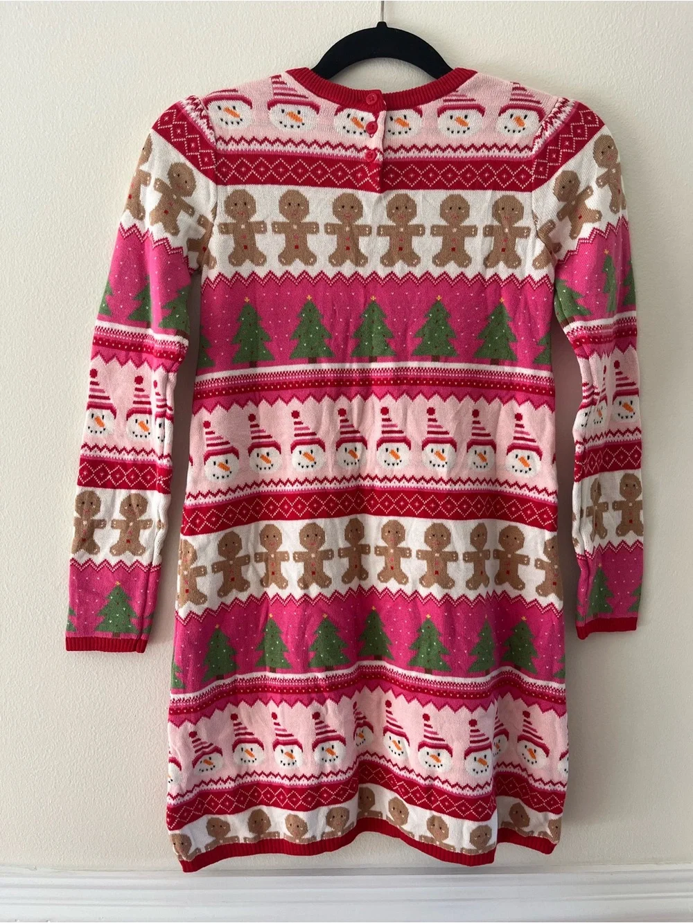 Gymboree Red Pink Orange Patterned Holiday Sweater